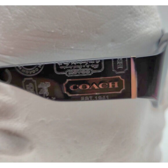 COACH ROWAN S827 DESIGNER SUN GLASSES Black/Silver Radiant Gray Lense Preowned main image 12